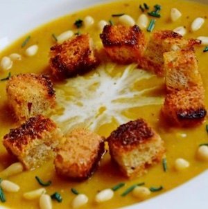 Soupe de Potimarron à la Spiruline