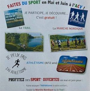 Profitez des Sport&rsquo;Ouvertes de l&rsquo;ACV en Mai et Juin !